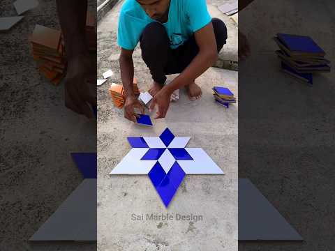 Tiles Flower Design #tilesdesign #floortilesdesign #shorts