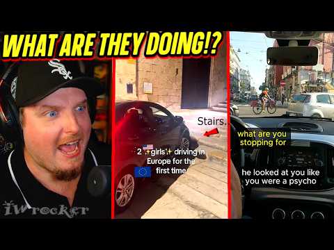 Let's Watch 30 Minutes of Clueless Americans Try Driving In Europe 🚨🤣‼️