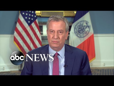 NYC市長は病院でコロナウイルスの危機に対処する l ABCニュース (NYC Mayor addresses coronavirus crisis at hospitals l ABC News)