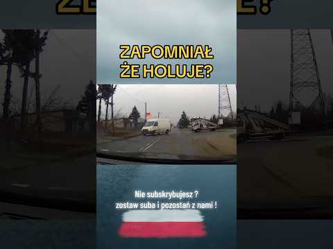 Zapomniał, że holuje? 😳 Auto na lince i niebezpieczny manewr! #drogi #holowanie #kierowcy #uwaga
