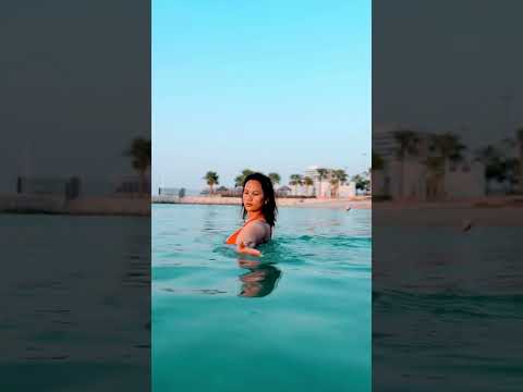 Dipshikha khadka in Qatar beach