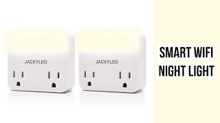 Smart Night Light Alexa | JACKYLED Smart Plug LED Light | Smart Plug Setup Review