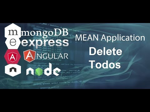 Mean Stack Tutorial 9 Delete Todos