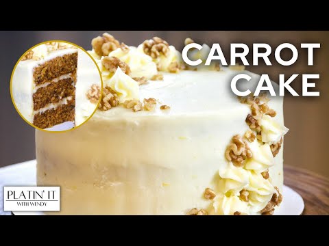 Super MOIST Carrot Cake with Cream Cheese Frosting | Baked Favourites