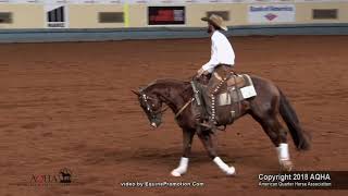 OPUS CAT OLENA ridden by MATT KOCH   2018 AQHA World Show Jr  Wkg  Cow Horse, FINALS