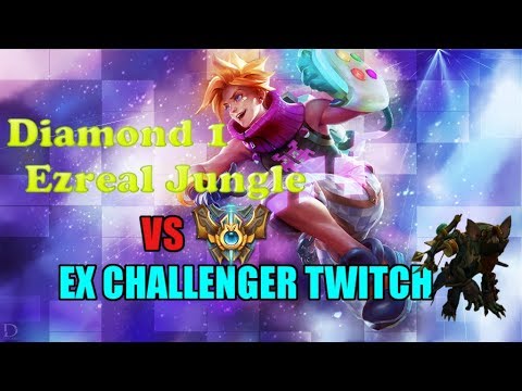 ★ DIAMOND 1 EZREAL JUNGLE VS EX CHALLENGER TWITCH - FULL GAMEPLAY,