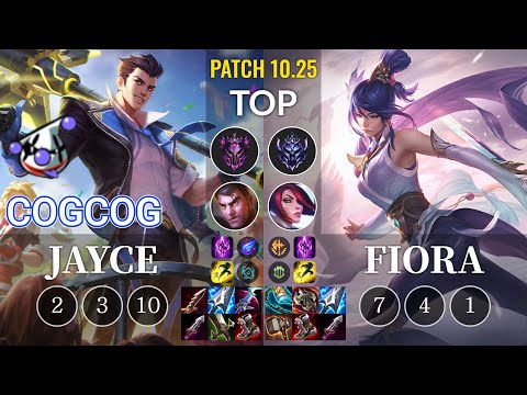 RJ Cogcog Jayce vs Fiora Top - KR Patch 10.25
