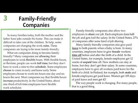 Facts and Figures - Unit 5: Work and Leisure - Lesson 3: Family-Friendly Companies