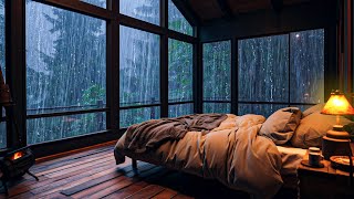 Rain Sounds to Fall Asleep - Sound of Heavy Rain and Thunder on the window for Deep Sleep