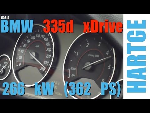 BMW 335d xDrive F30 Test Drive with HARTGE Engine Upgrade 80 - 200 km/h