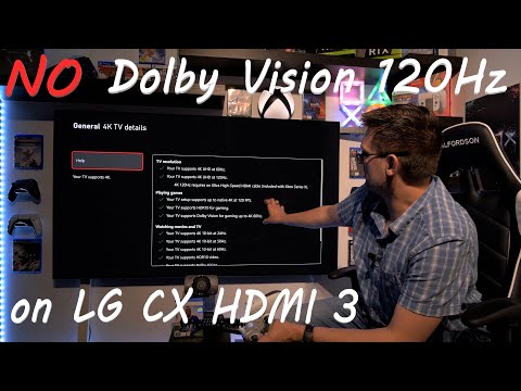 Dolby Vision 120Hz is not working on HDMI 3  Port - LG CX 65"