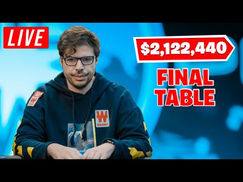 $3,300 Main Event Merit Poker LIVE - $384,100 for 1st! - FINAL DAY!