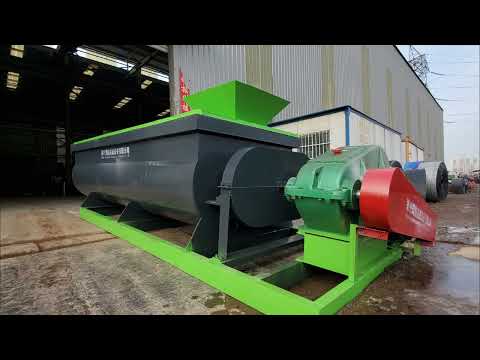 Twin-shaft  mixer. organic fertilizer production line.