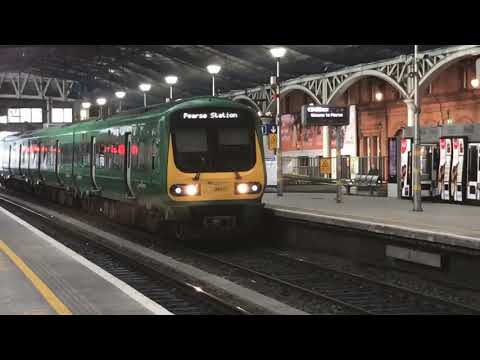 Irish Rail DART, 29000 Class and ICR units at Connolly and Pearse (21/11/17)