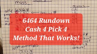 6464 Cash 4 Pick 4 Workout Rundown for Predictions - Method Works!