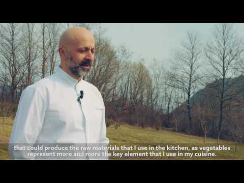O chef Niko Romito, de Reale, na Itália, leva você em um passeio pelo jardim de seu restaurante