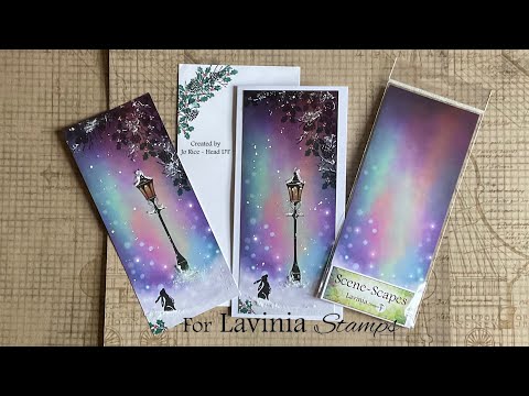 SceneScape Christmas card by Jo Rice #laviniastamps #cardmakingvideo