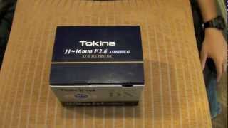 preview picture of video 'Tokina 11-16mm Unboxing - Português'