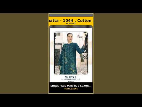 Shree Fabs Mariya B Luxury Lawn Collection Vol 7 – product video thumbnail