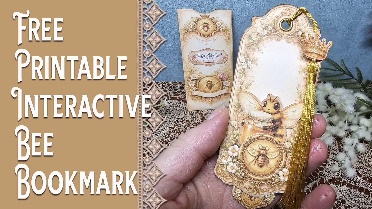 Free Printable Interactive Bee Bookmark & Wallet Tutorial