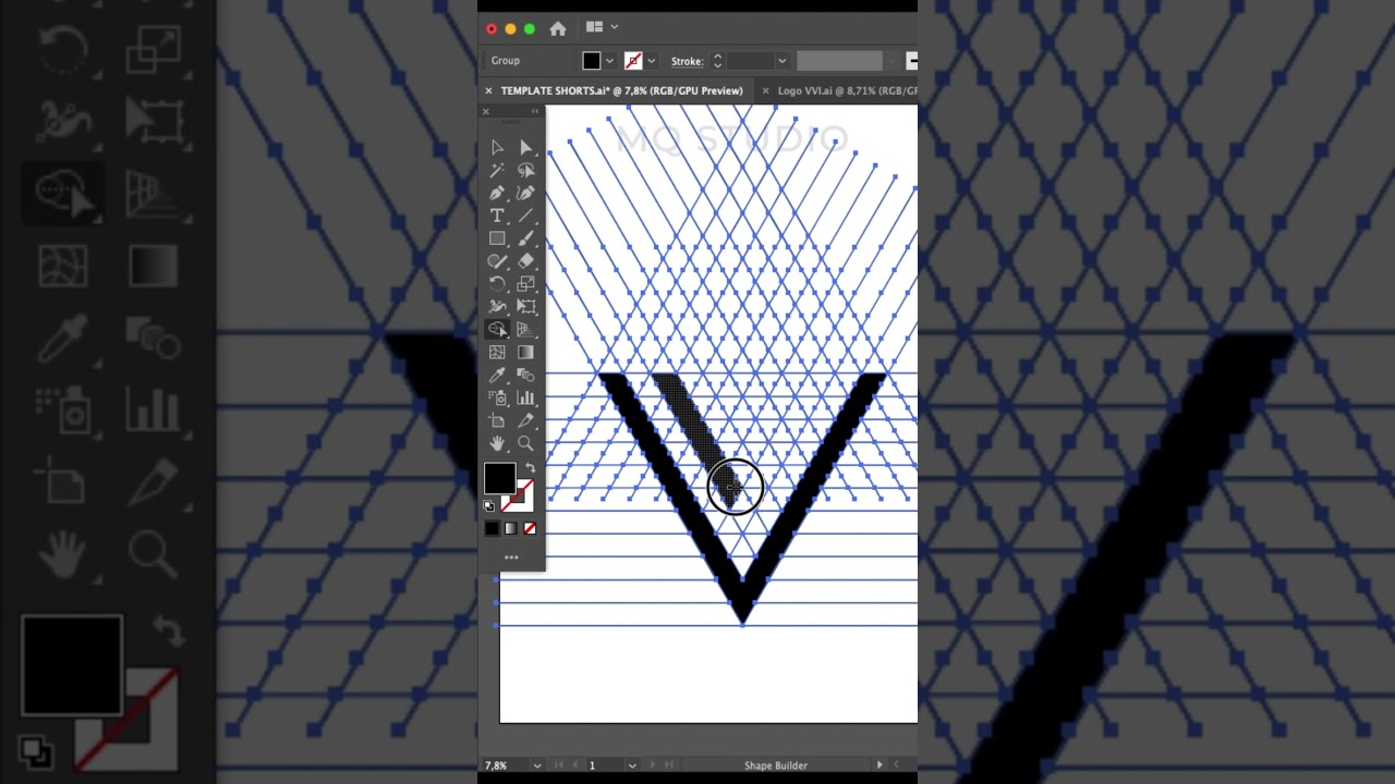 Triangle modern VVI logo | Adobe Illustrator design  #logodesigntips #logodesign #graphicdesign