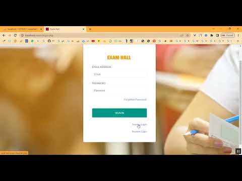 Exam Hall Room Schedule System in PHP Application Projects