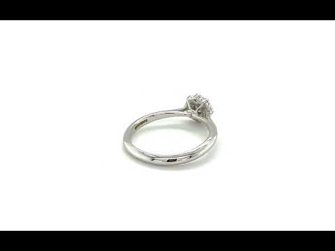 9ct White Gold Brilliant Diamond Flower Cluster Ring .10ct - 01050228 | Johnsons Jewellers