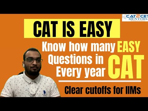 CAT is Easy | Know how many EASY Questions in CAT every year | Clear cut offs for IIMs