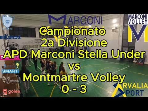 Campionato 2a Divisione - APD Marconi Stella Under vs Montmartre Volley: 3 - 0