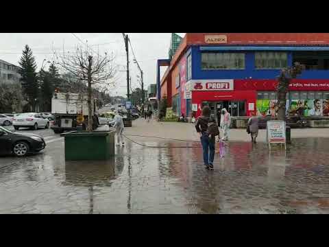 Dezinfectare străzi Onești - acțiune 19 martie 2020