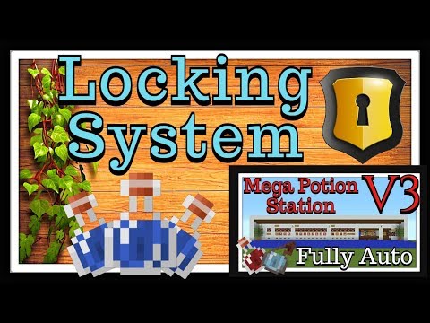 Minecraft Tutorial : Missing Redstone Water Bottle Locking system " Quick Simple Fix"