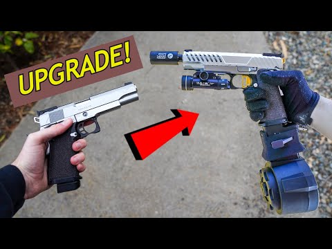 Building the CRAZIEST PISTOL EVER! Hi-Capa Teching & Shooting Test! *Insane Airsoft Gun*