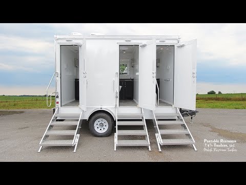 3 Station Portable Restrooms Trailer | Calypso Series