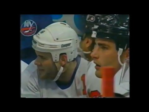 January 24 1995 Flyers at Islanders highlights Lindros vs. Lindros Best version