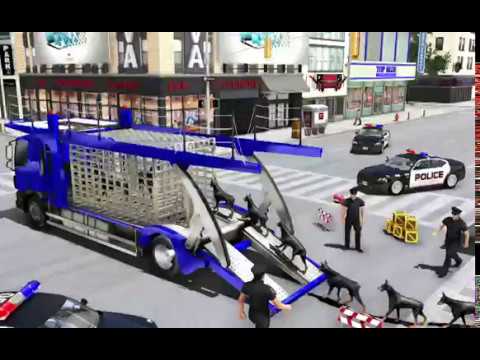 US Police Robot Dog - Police Plane Transport Game