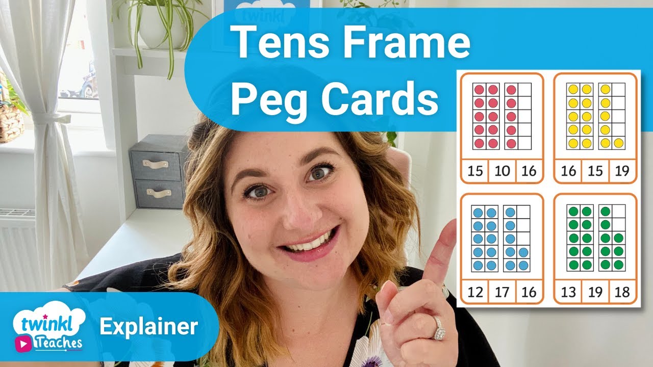 Tens Frame Counting to 20 Peg Matching Cards | Twinkl Teaches EYFS