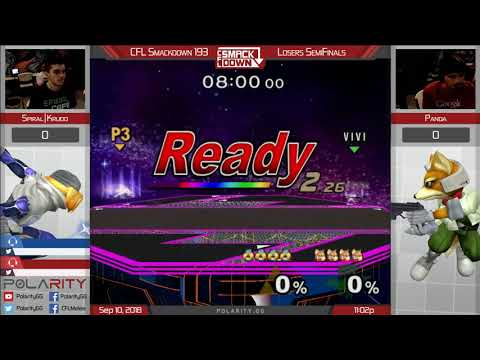 CFL Smackdown 193 Melee - SC Krudo (Sheik) vs Panda (Fox) - Losers Semis