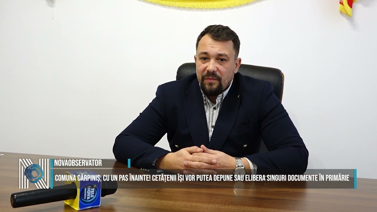 Comuna Cărpiniș, cu un pas înainte! Cetățenii își vor putea depune sau elibera singuri documente în primărie
