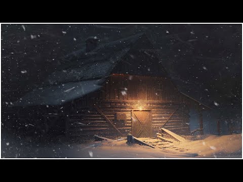 Heavy Snow Storm at an Old Barn┇Winter Storm┇Heavy Snowfall & Winter Wind Sound Effect┇Nature Sounds