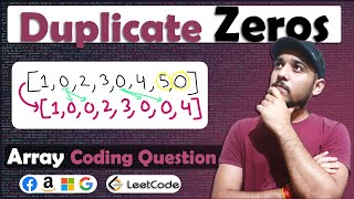 Duplicate Zeros Leetcode - Java Solution | Leetcode problems and solutions