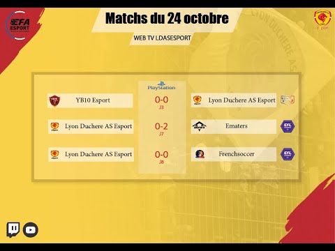 Championnat EFA Journée 7 LDAS ESPORT VS EMATERS FIFA CLUB PRO PS4.