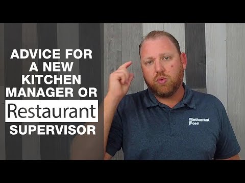 Advice for New Kitchen Manager or Restaurant Supervisor - YouTube
