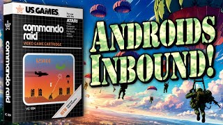Atari 2600's COMMANDO RAID from U.S. Games | Stop the Unrelenting Android Paratroopers!