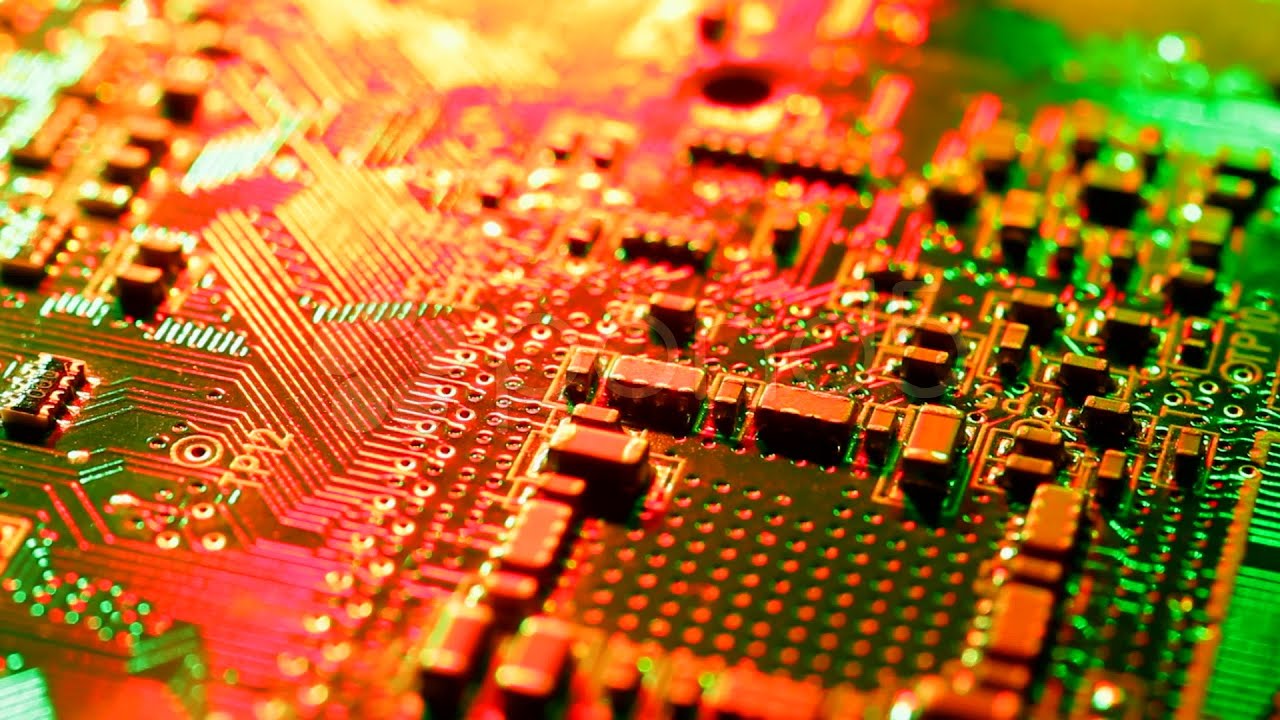Computer Printed Circuit Board. Stock Footage