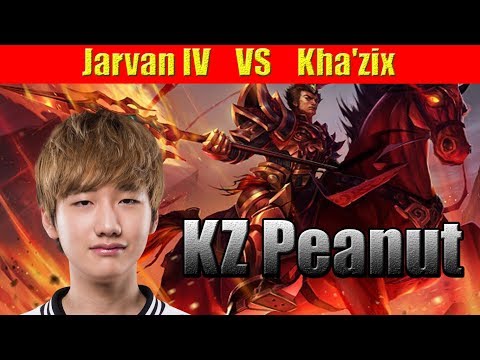 KZ Peanut - Jarvan IV Jungle vs Kha'zix, KR LOL Challenger 464LP - KR LOL REPLAYS