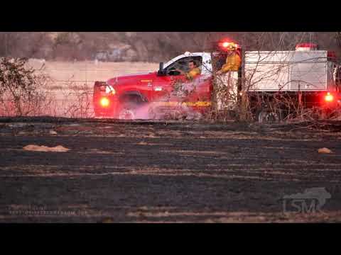 12-26-2020 Springtown, TX - Dry Conditions - Big Brush Fire Threatens Homes - Cattle