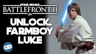 Unlock Farmboy Luke Skywalker Star Wars Battlefront 2 Gameplay PS4