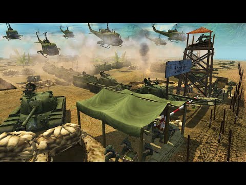 U.S. Vietnam War Base FULLY DEPLOYED! - Men of War: Vietnam War Mod Battle Simulator