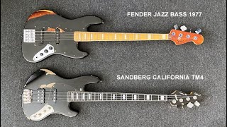 Video thumbnail for Sandberg California TM4 (singles only) VS Fender '77 Jazz Bass by Obrad Lacarac