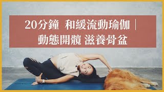 瑜伽也可以很有氧！一起20分鐘 和緩流動瑜珈 動態開髖 滋養骨盆｜中強度瑜伽流動 ｜𝐊𝐚𝐧𝐧𝐚佳娜｜瑜伽跟練